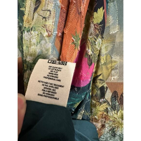 CHUFY Killa Gathered Printed Fil Coupé Georgette Midi Dress size Small $650 - Picture 7 of 8